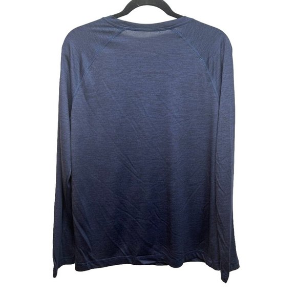 Men's Chicago Bears Navy Blue Orange Long-Sleeve Crew Neck Tee T-Shirt Size M - Picture 3 of 5